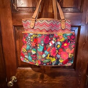 Lily Bloom Colorful Floral Tote Bag